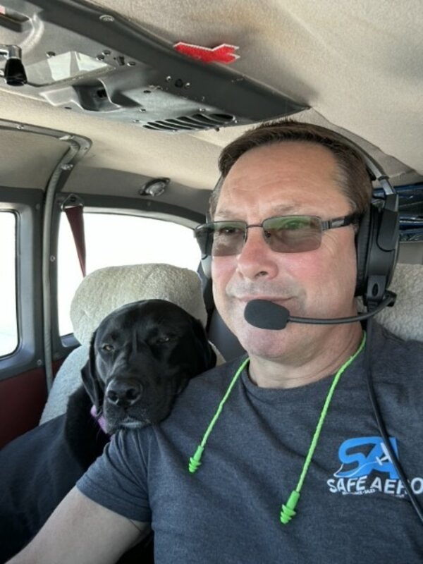 Al Morvin, A&P certified mechanic and Designated Mechanic Examiner, in the cockpit of an aircraft
